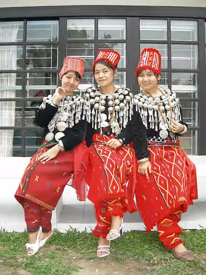 Kachin — Kachin women in traditional dress.