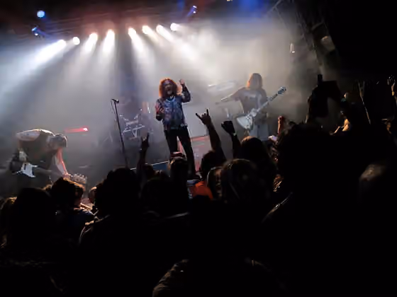 Doom metal — The american doom metal band Pentagram live at the DNA lounge, San Francisco, USA in 2009