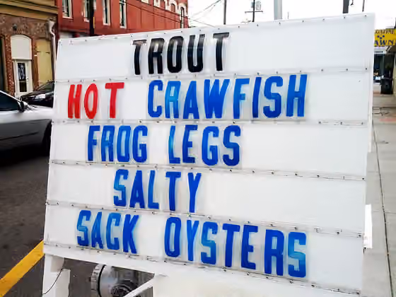 Cuisine of New Orleans — Big Fisherman Seafood 3301 Magazine St, New Orleans, 4 May 2012.