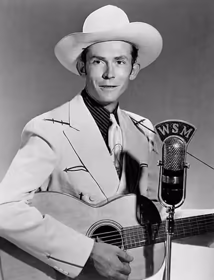Western music (North America) — Hank Williams publicity photo for WSM in 1948.
