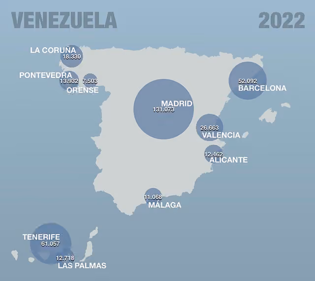 Venezuelans in Spain — Inmigration from Venezuela in Spain