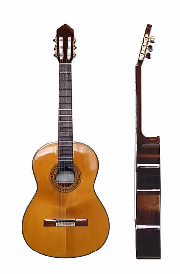Musik di Spanyol — Classical Guitar, front and side view .