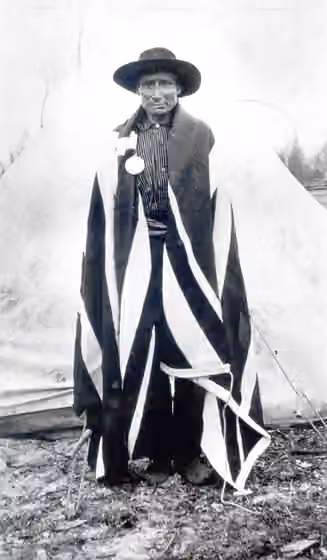 Anisininew — Image of Robert Fiddler, signer of Treaty 5 for Deer Lake East Ontario Canada