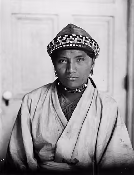 Qauqaut people — Rukai Chief visiting the Department of Anthropology at Tokyo Imperial University during Japanese rule .