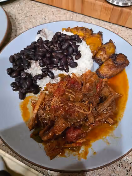 Ropa vieja — Ropa Vieja, a traditional Cuban dish