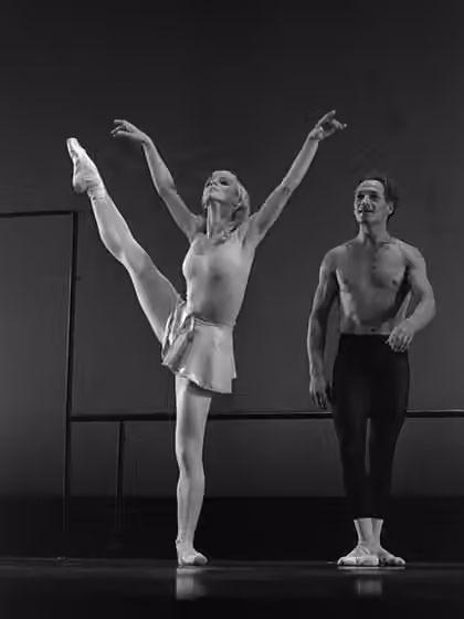 Dance in Israel — Galina and Valery Panov in the show - Afternoon of a Faun - performed during the Israel Festival at the Mann Auditorium in Tel Aviv.