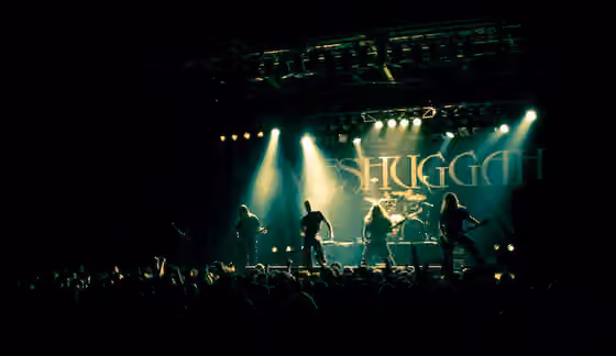 Avant-garde metal — Swedish band Meshuggah performing on a live show in Melbourne - October 15, 2008.