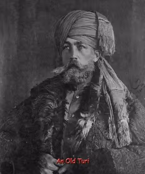 Turi (Pashtun tribe) — This file represents a member of Turi Pashtun Tribe of Kurram, North West Frontier captured by Frederick Saint John Gore in 1894 who died later in 1903.