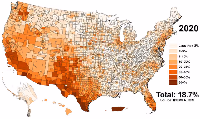 Hispanik dan Latino Amerika Serikat — Hispanic Americans 2020 County
