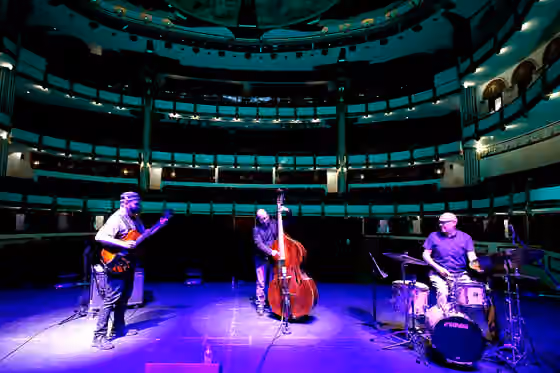 Jazz in Mexico — Israel Cupich trio performing for a broadcast concert to celebrate 2020 International Jazz Day in Mexico City as public performances are not currently allowed.