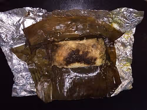 Lamprais — Lamprais cooked in banana leaf