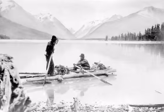 Tahltan — Tahltan men on boat to go hunting