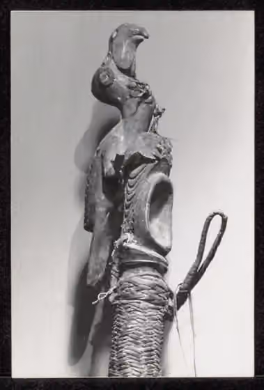 Sacred flute music of Papua New Guinea — Head of a Sacred Flute with bird figure.