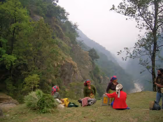 Kumaoni people — Women carrying supplies into their village, Pithoragarh, Uttarakhand, India