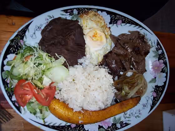 Costa Rican cuisine — A Costa Rican lunch, called casado .