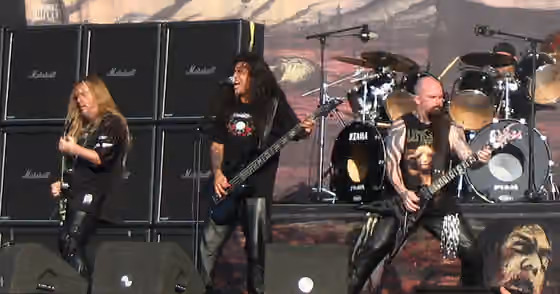 Thrash metal — American band Slayer at the Fields of Rock festival, June 2007