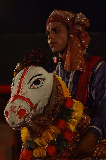 Chaiti ghoda — Ghoda Nacha is a traditional folk dance of Odisha performed by the fisherfolk in honour of the horse-shaped goddess Baseli .