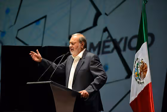 Arab Mexicans — Mr Carlos Slim Hélu, Founder and President, Carlos Slim Foundation, speaking at the opening of the Aldea Digital, Mexico City, Mexico, 16 March 2013.