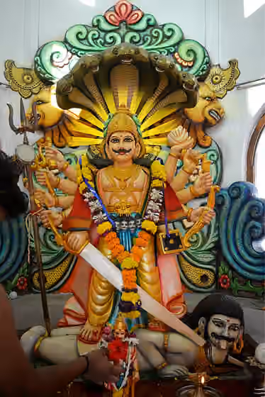 Veeragase — Lord Veerabhadra at Shree Kshretra Veerabhadra Devasthan.