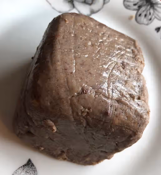 Balkenbrij — Een plak balkenbrij, niet gebakken