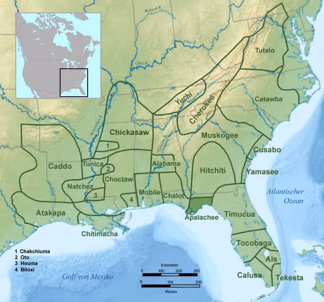 Apalachee — Tribal territory of Apalachee during seventeenth century