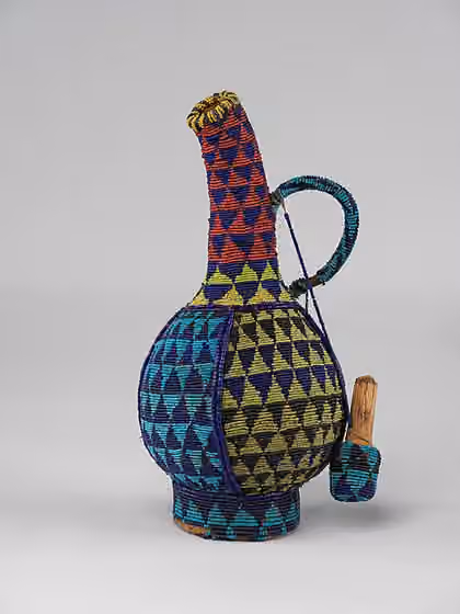 Palm-wine music — Palm Wine Vessel, Cameroon Grassfields, 19th–20th century, side view from the right