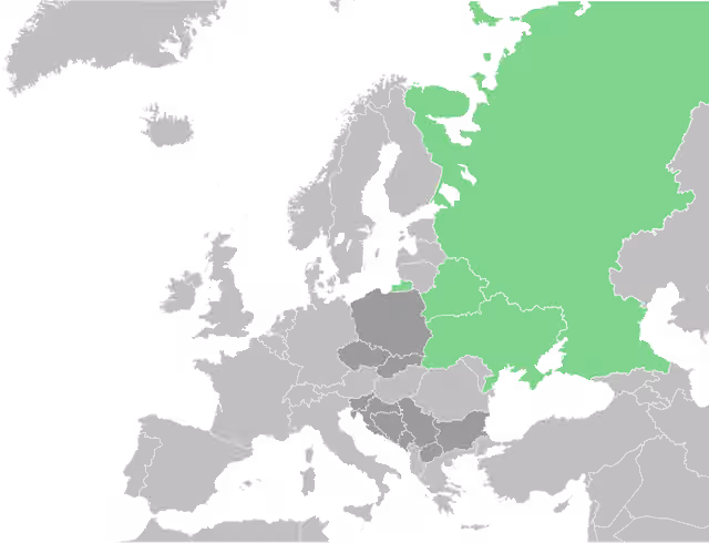 rumpun suku bangsa Slavia Timur — Countries where a East Slavic language is the national language Countries where other Slavic languages are the national language