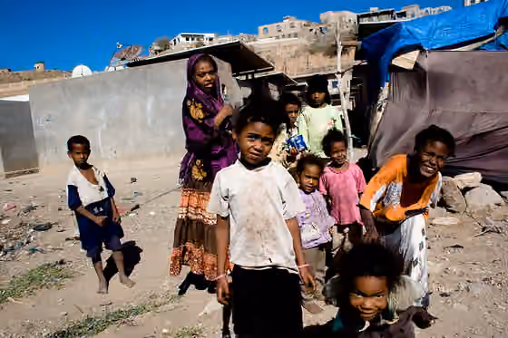 Al-Akhdam — Children in an Akhdam neighborhood, Taizz, Yemen