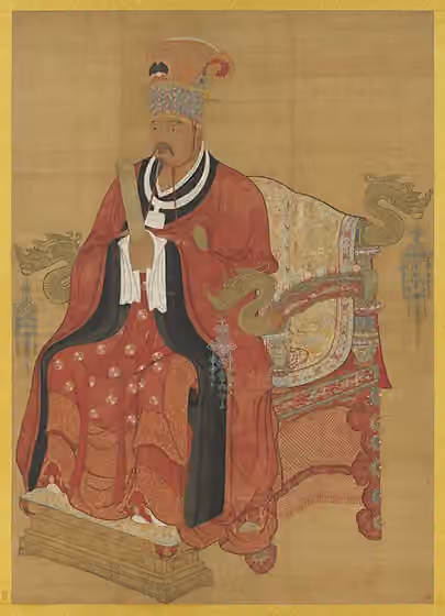 Tongtianguanfu — Portrait assis de l'empereur Song Xuanzu