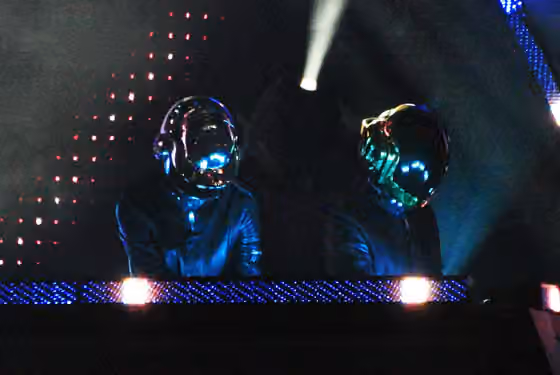 French house — Daft Punk at O2 Wireless Festival, cropped from larger photo
