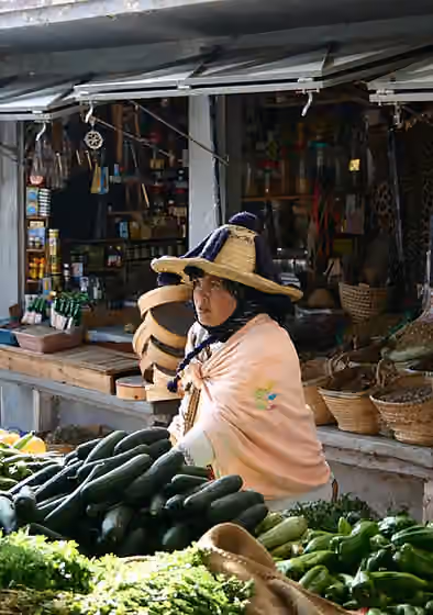 Jebala people — Berber woman at the market Morocco