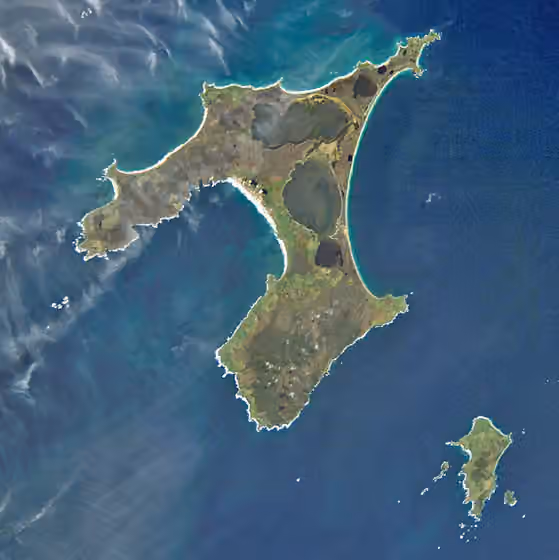 orang Moriori — NASA astronaut image of Chatham Islands, New Zealand, in the Pacific Ocean.