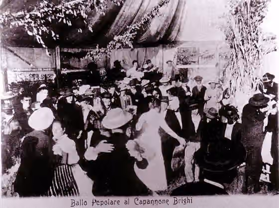 Liscio — Ballroom dancing at "Capannone Brighi" in Bellaria, Romagna