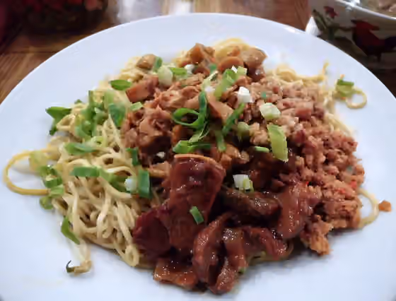Bakmi — Bakmi Bangka, pork noodle from Bangka island, Indonesia.