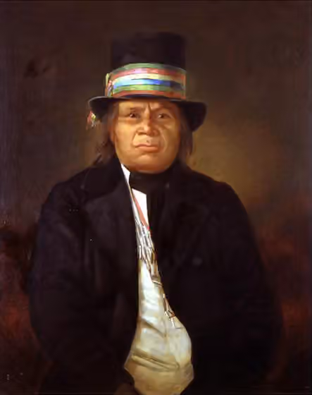 Menominee — Portrait by Samuel Marsden Brookes, c.