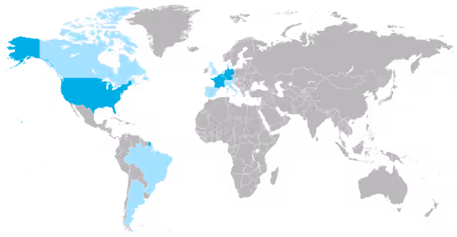 orang Luksemburg — Map of the Luxembourger people in the world.