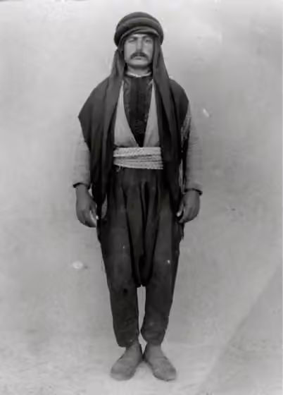 Nu'aym — A Bedouin man of the Na'ime tribe of the Hauran in Syria in the late 19th century