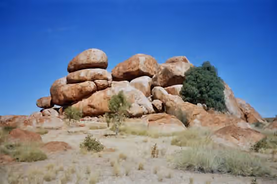 Kaytetye people — One of the boulder formations at the Devil's Marbles site.