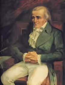 Italian Venezuelans — Portrait of Venezuelan lawyer and politician Juan Germán Roscio, located at the Blue room of the Federal Capitol, Caracas, Venezuela.