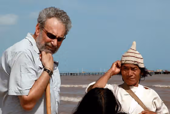 Kogi people — Alan and Shibulata in Santa Marta during the production of the documentary 'Aluna'.