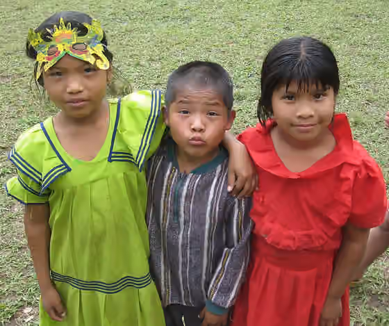 Ngäbe — This photo contains three children of the indigenous tribe Guaymi from Panama.