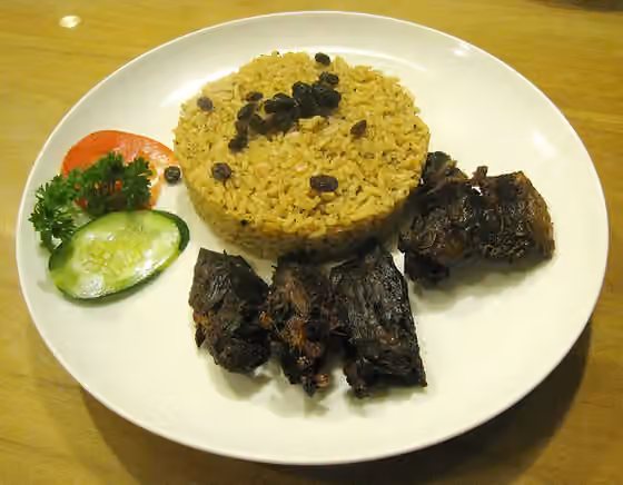 Nasi kebuli — Nasi Kebuli in a restaurant in Jalan Sabang, Central Jakarta.