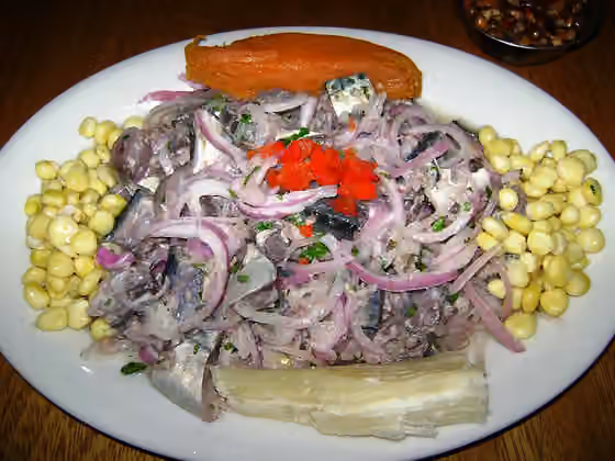 Hidangan Kreol — Ceviche de caballa, typical in Piura ( Peru ).