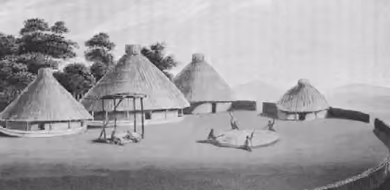 Bantu peoples of South Africa — Pre-colonial South African rondavel.
