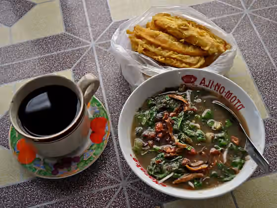 bubur pedas — Spicy porridge; Sambas special cullinary