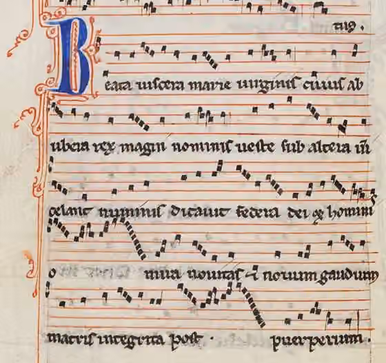 Conductus — Conductus 'Beata viscera' by Perotin from Wolfenbüttel 1099.