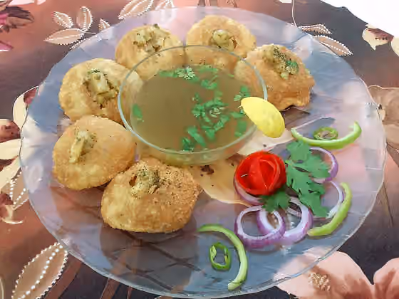 Panipuri — Panipuri originated from the Magadha region of India.
