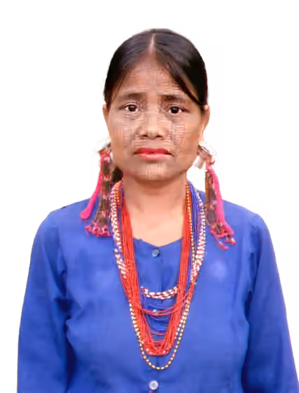 Letu Chin — This Letu Chin Women is from Heyzawlay village, the Upper Sen Stream, Minbya township, Rakhine state.