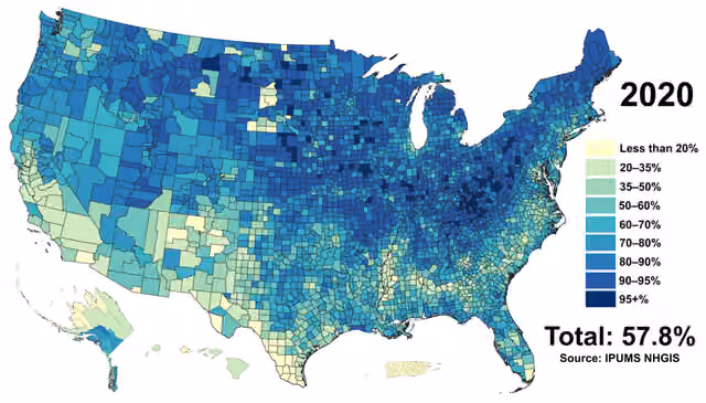 kulit putih non-Hispanik — Non-Hispanic White Americans 2020 County