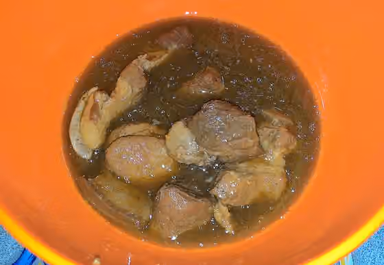 Babi kecap — Babi kecap is a Chinese Indonesian braised pork with sweet soy sauce (kecap manis) and spices.